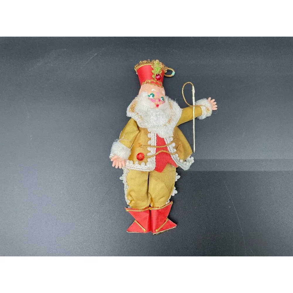 Vintage Mr Christmas Band‎ Leader Ornament Gold Red Outfit  Holiday 1967